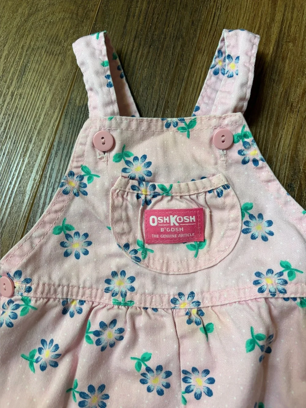 OSHKOSH B'Gosh pink floral bubble Romper